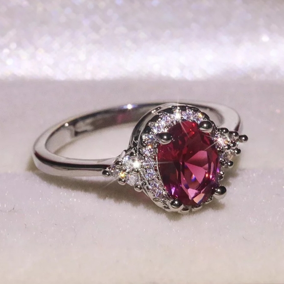 New 925 sterling silver round Zircon ring!! - Picture 3 of 5